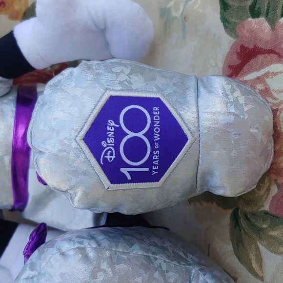 Disney 100 Years of Wonder Plush Mickey & Minnie Set in Silver 17 Inches NWT - Picture 15 of 17